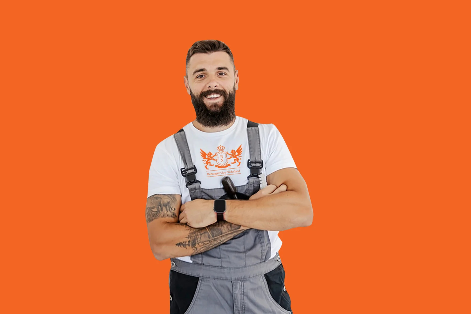 Dit is Jan onze vliesbehanger in Ede die bekend staat om zijn strakke werk.